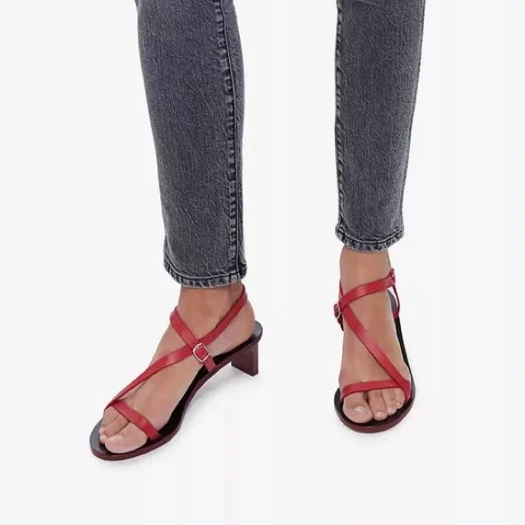 ANINE BING Remi strappy sandal in red - Picture 7 of 13